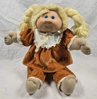 Cabbage Patch Kids Doll Blonde Yarn Hair Orange Outfit