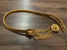 Vintage Lions Head Chain Belt Gold Tone 30 Expandable Accessocraft NYC