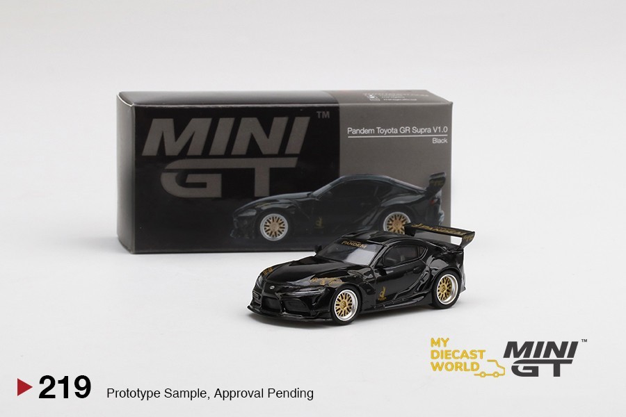 1/64 MINI GT#219 Pandem Toyota GR Supra V1.0 Black Limited Edition