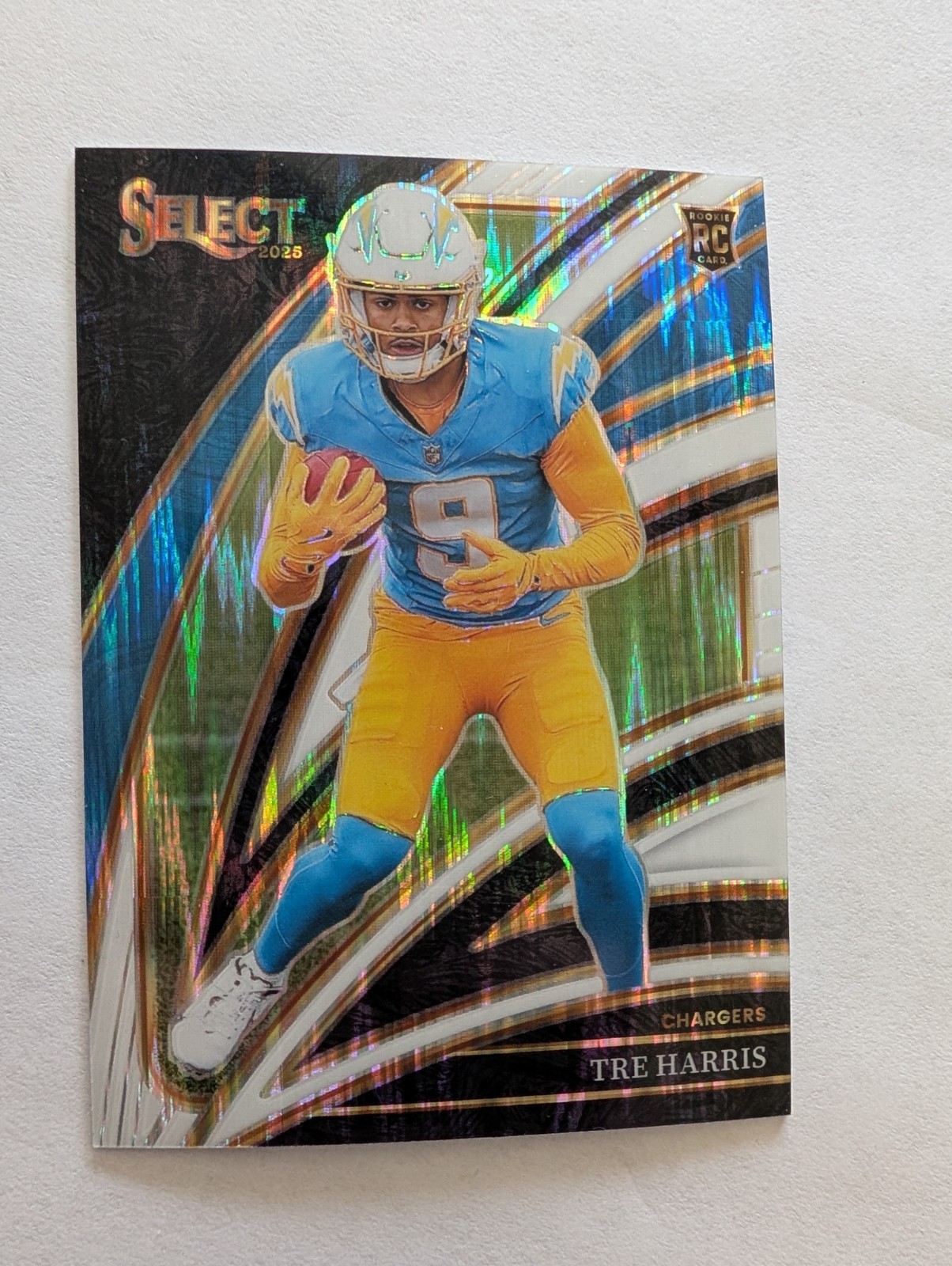 2025 Panini Select - Club Level Tre Harris #201 White Shock Prizm /799 (RC)