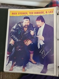 TED DiBIASE  & Rick STIENERWWF PROFESSIONAL WRESTLER AUTOGRAPHED SIGNED 8X10 