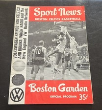 1963-64 San Francisco Warriors Boston Celtics NBA Program Wilt Chamberlain  