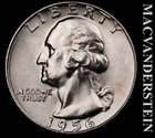 1956-D Washington Quarter- Choice Gem Brilliant Uncirculated- Luster #K393