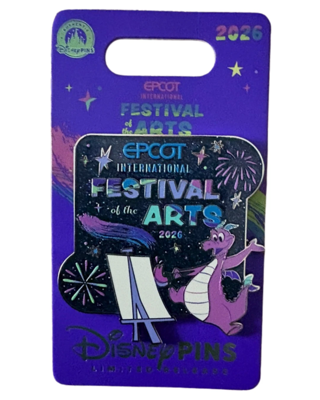 2026 Disney Epcot Festival Of The Arts Logo Figment Pin Limited Release NEW