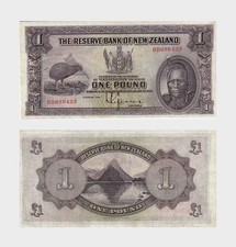 New Zealand - 1934 - 1 Pound - "VF+" #NH147