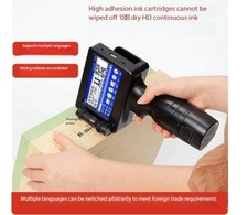 A Handheld Small Inkjet Printer Is Used for Marking Production Dates and Labels