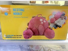 Nesting Nook Character Backrest Pillow-Pink Dino