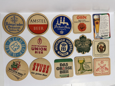 Lot of GREAT Assortment of Different Beer Brewery Coasters Germany Euro #3