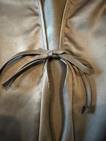 Victoria's Secret Satin Short Kimono Ruffles Lingerie One Size Cover Up *Flaw*