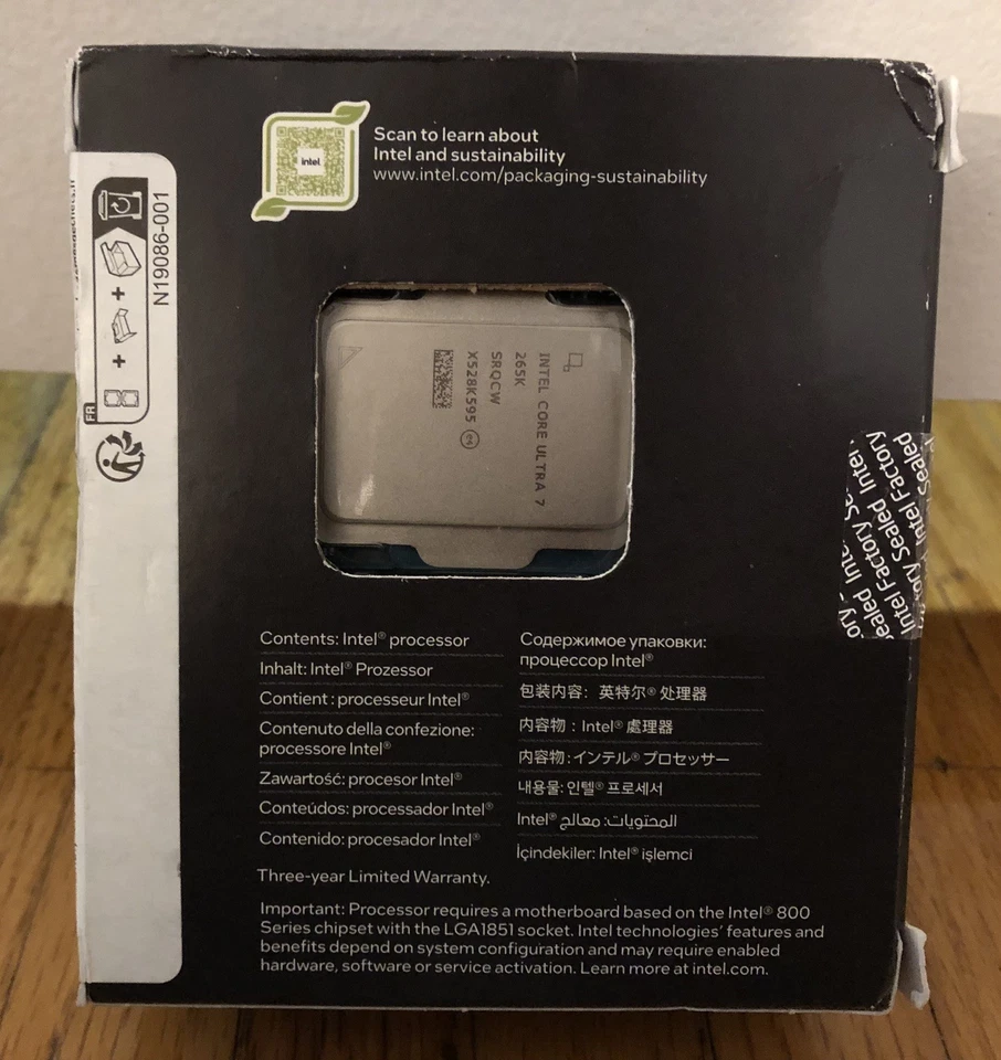 New Intel Core Ultra 7 265K 3.9GHz 20-C CPU Processor DDR5 LGA1851 | BX80768265K - Image 3 of 4