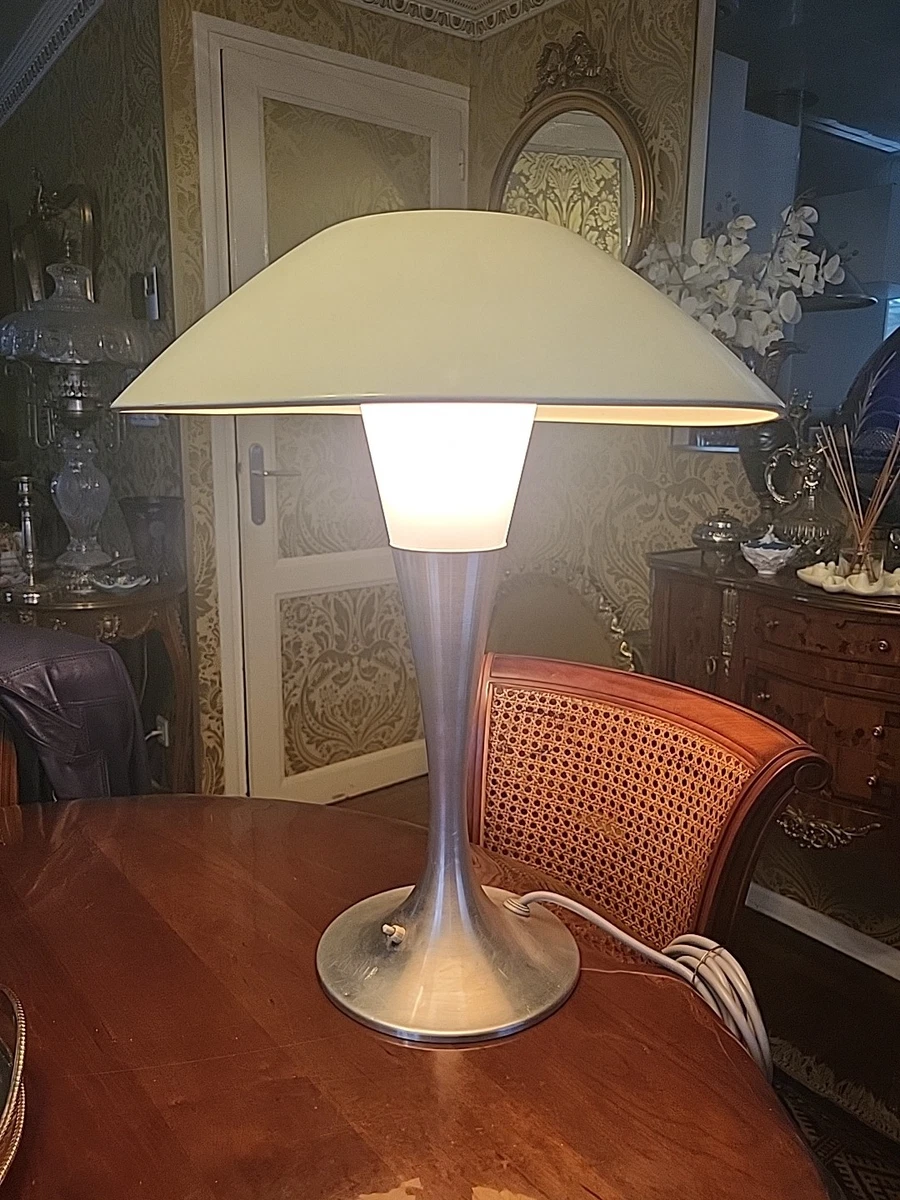 Déco rare objet 1970 lampe champignon aluminium vintage