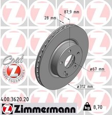 2x ZIMMERMANN Bremsscheibe COAT Z 400.3620.20 für S211 MERCEDES C219 W211 CLS 2x ZIMMERMANN Bremsscheibe COAT Z 400.3620.20 für S211 MERCEDES C219 W211 CLS