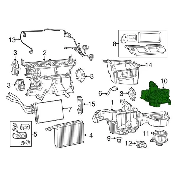 For Dodge Charger 2016-2020 Mopar 68110621AB HVAC Blower Motor Housing Foto 4 de 4