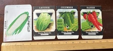 NOS Lithograph Vintage Card Seed & Lone Star  Company  4 Unused Seed Packets