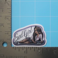 Lowrider Sticker SAD GIRL CHOLA Chicana Vato Gangster, Gloss Vinyl Decal