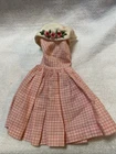VTG Barbie Dress Pink Gingham With Flowers 1960’s