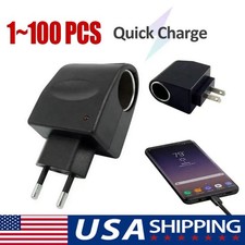 110V-240V AC Plug To 12V DC Car Cigarette Lighter Converter Socket Adapter Lot