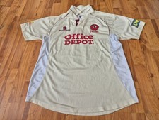 NORTHAMPTONSHIRE CCC COUNTY CRICKET 2000'S SHIRT MENS L JASON BROWN 8 MATCHWORN