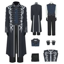 Game DMC Vergil Cosplay Costume Outfit Halloween Carnival Party Suit