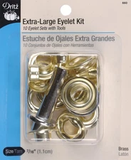 Dritz 660-35  Eyelet Kit-Brass