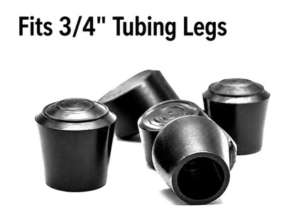 3/4'' OD Rubber Slip-On Feet for Chairs Tables Equipment Repair Shop
