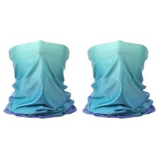 2pcs Summer Neck Gaiter Sun Protection Face Mask for Fishing, Blue-purple