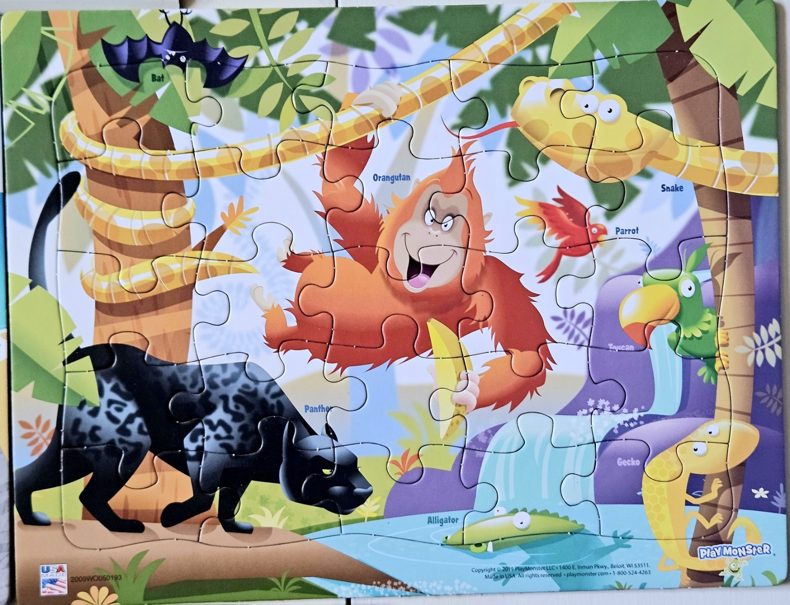 11 PlayMonster 25 Piece Learning Puzzles Ages 3+ MAPS FISH NUMBERS ABC ANIMALS