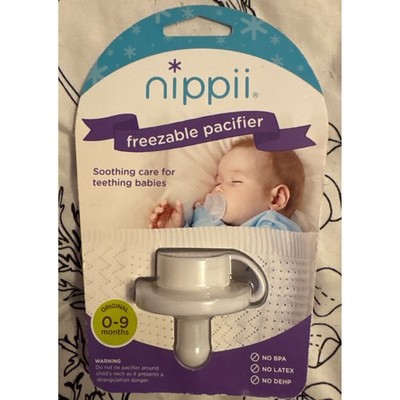 NEW Nippii Original Freezable Teething Pacifier, 0-9 Months