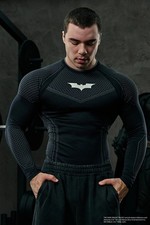 YoungLA 8004 - Batman Compression Longsleeves Black Men's Small