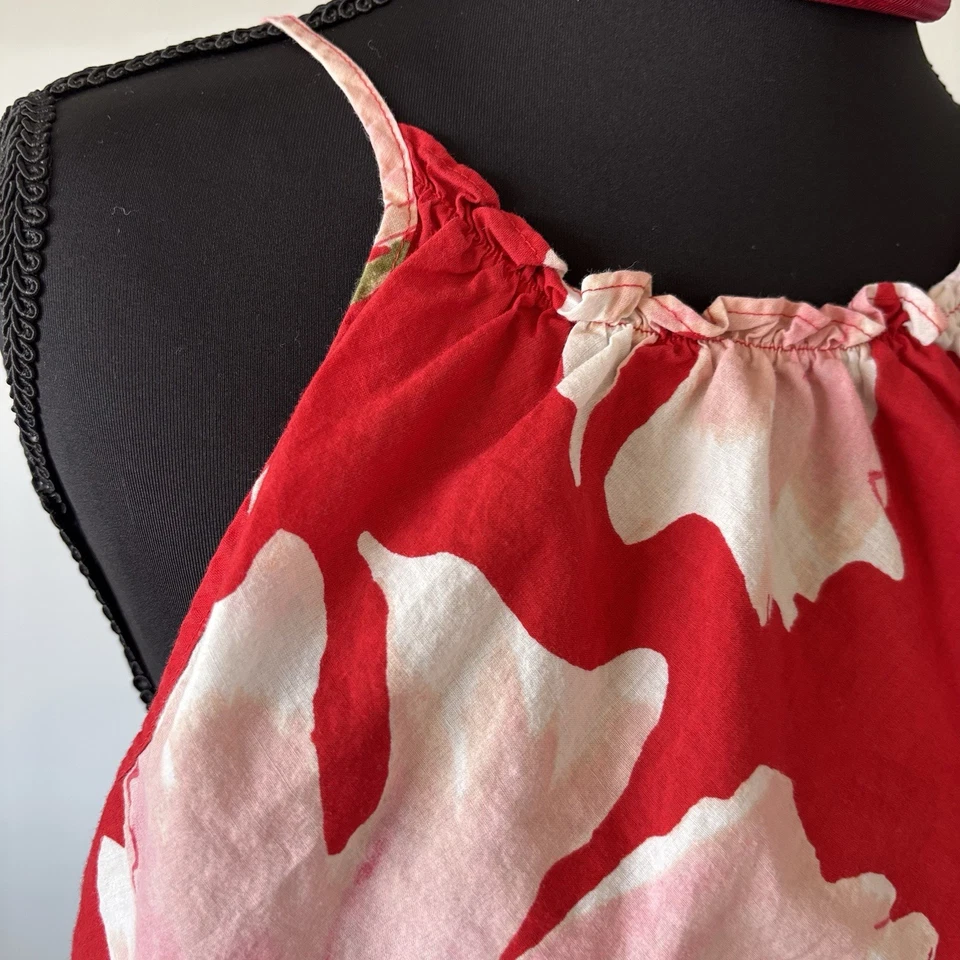 Camiseta sin mangas hawaiana Y2K Victoria’s Secret Cami Roja Coquette Resort Tropical M Foto 4 de 4