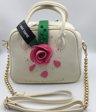 Loungefly Beauty And The Beast Enchanted Rose Crossbody Bag Purse White NEW Tags