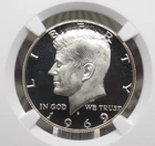 1969 "S" PROOF Kennedy SILVER Half Dollar 50c NGC PF68 *ULTRA CAMEO* #001 ECC&C