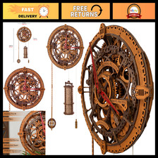 Steampunk 3D Puzzle Clock Kit DIY Mechanical Wall Clock for Adults Unique Vi