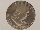 1961 franklin half dollar BU proof coin - lot of 10 coins