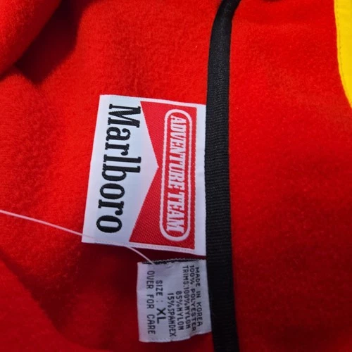 Vintage 1992 Marlboro Adventure Team Mens XL Red Fleece Pullover Jacket NWT image 4