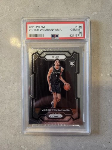 Panini Prizm 2023-24 Victor Wembanyama #136 Rookie Base Spurs PSA 10