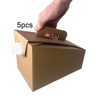 5 Stück Kaffeedose Kaffee Take Out Behälter Hand 3L Getränketräger Box