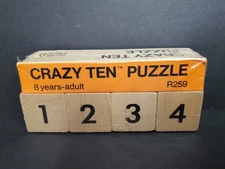 Vintage 1969 RARE Crazy Ten Puzzle Creative Playthings Brain Teaser