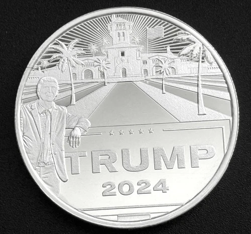 2024 Trump 4,500 Limited Mintage 1 Troy oz .999 Fine Silver Proof Like Round