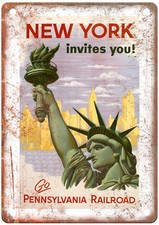 1934 Vintage Pennsylvania Railroad Railroad Retro Look Metal Sign ZL391
