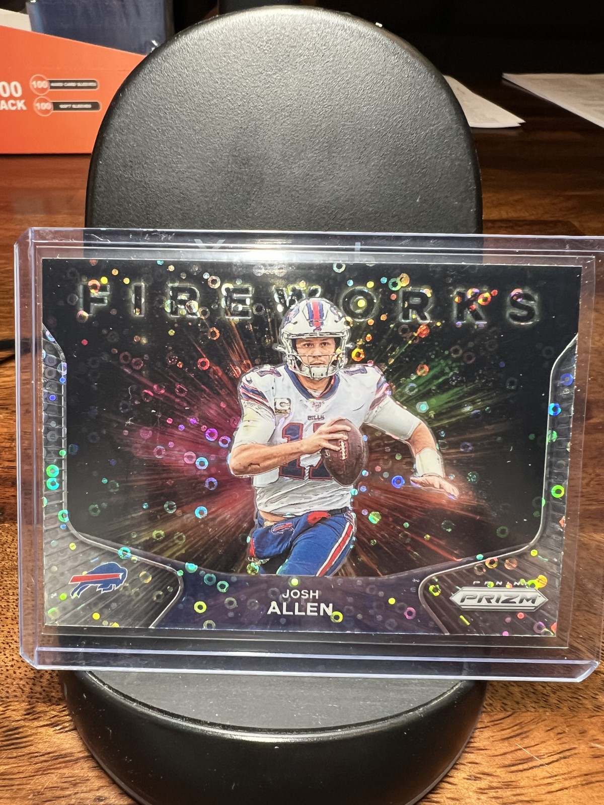 2020 Panini Prizm - Fireworks Josh Allen #18 No Huddle Prizm