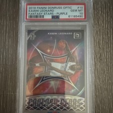 Panini 2019-20 Donruss Optic Fantasy Stars Kawhi Leonard Purple Prizm PSA 10 #10