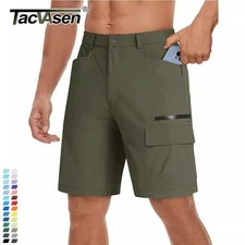 Mens Summer Outdoor Cargo Hiking Shorts Quick Dry Nylon Work Pants Casual Shorts