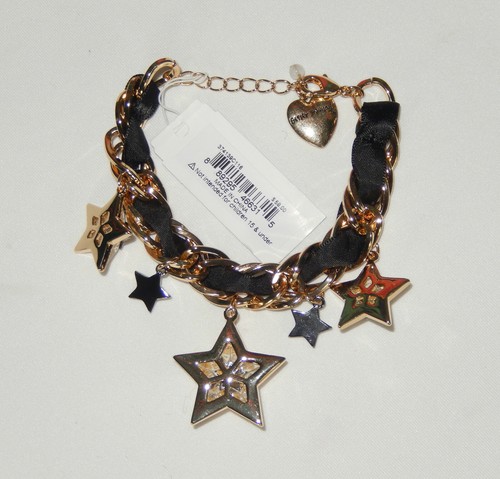Authentisches Betsey Johnson himmlisches Punk Sterne Gold Kristall Bettelarmband neu mit Etikett - Bild 5 von 5