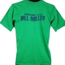 Vintage Elect Bill Miller T Shirt Mens Size Small 80s Councilman Made In USA