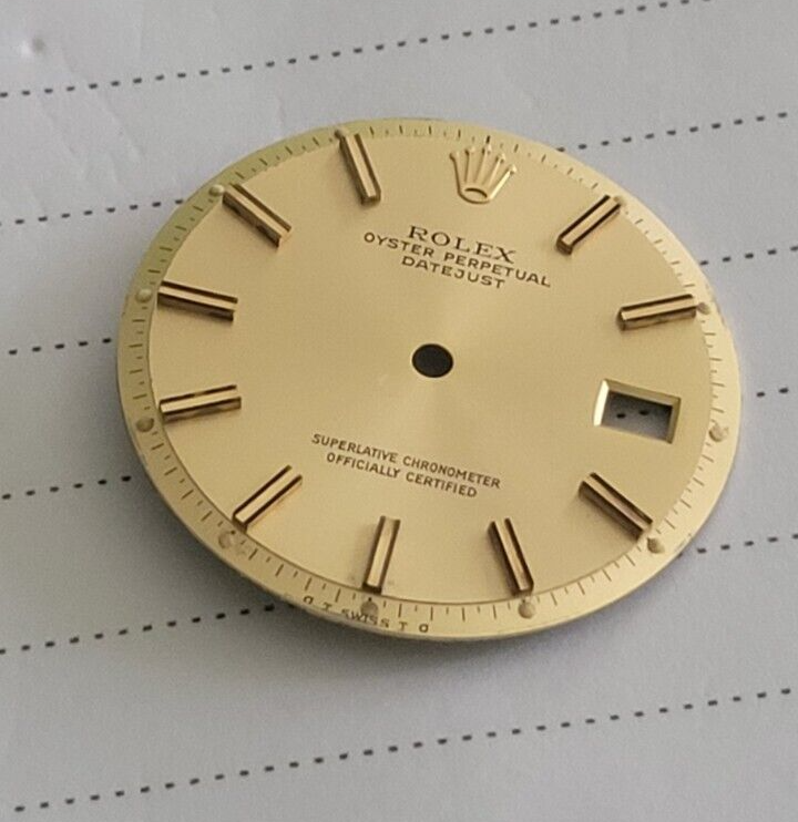 Rolex 1601 36mm Datejust Gold Champagne Sigma Pie Pan Dial Non-Quick Set