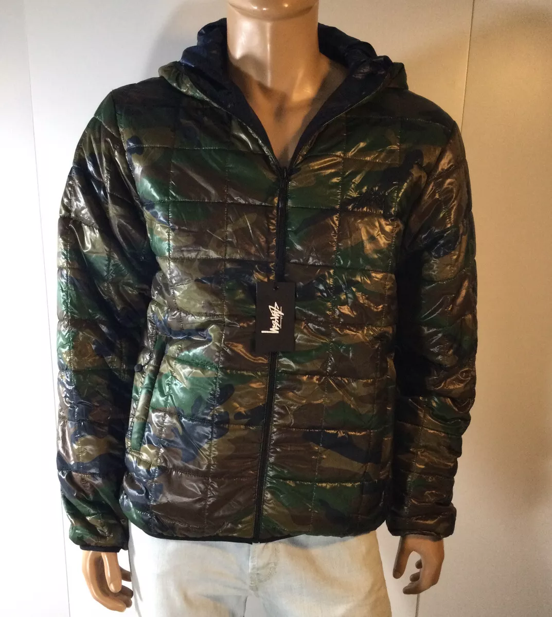 Stussy Reversible Hooded Camo Men’s Jacket Size L