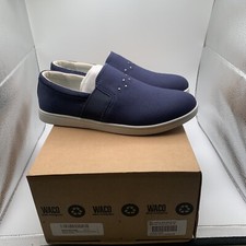 NWB Spenco Women's Waterfront Canvas Sneaker blue size 7 D comfort