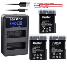 Kastar Battery LCD Dual Charger for Nikon EN-EL14 EL14 MH-24  Nikon D3400 DSLR