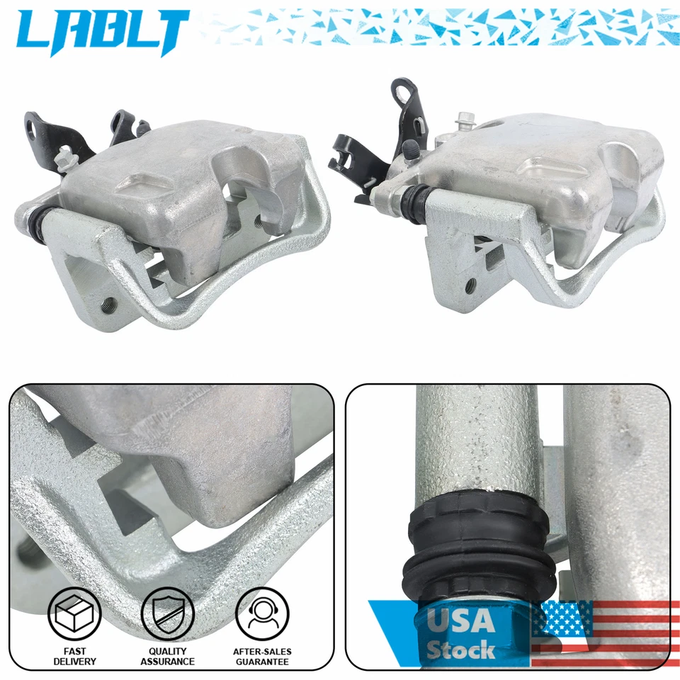 2x Pinzas de freno de disco laterales traseras LABLT para Chevy Impala 14-18 Buick LaCrosse XTS Foto 2 de 4
